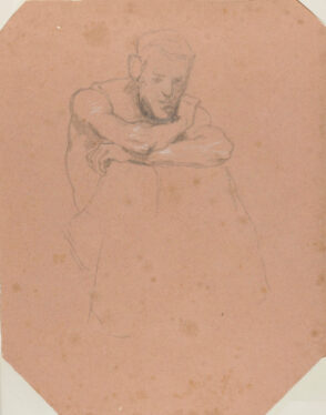 Figure Study of a Young Man, Seated