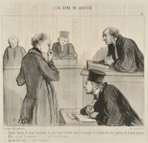 Voyons témoin il serait important de nous faire le détail exact et complet de l’emploi de votre journée du 12 Avril dernier?.. – Mais m’sieu le président il y a neuf mois de cela… – Ça ne fait rien…. dites toujours!…