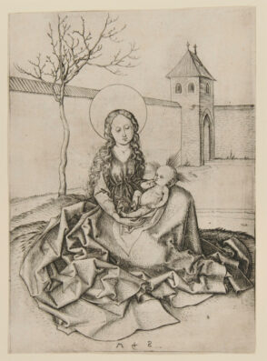 The Virgin Seated in a Courtyard