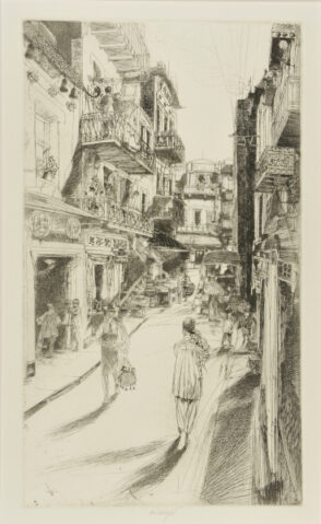 Alley with Duckseller in Sunlight
