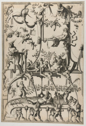 Surface Decoration, Grotesque with Strapwork, Borne by Satyrs