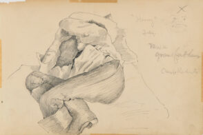 Sketch from a Camping Trip on the Lower Susquehanna in 1887 (study of a sleeping man. Inscribed: ‘Harry, July/Now a Grandfather, camp Roberts’