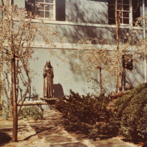 Epstein, The Visitation. Photograph taken in The Wurtzburger Sculpture Garden (original site, Timberlane)