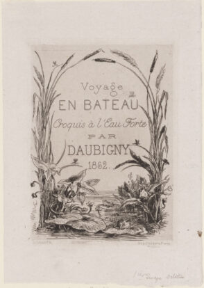 Title plate from the series “Voyage en bateau”