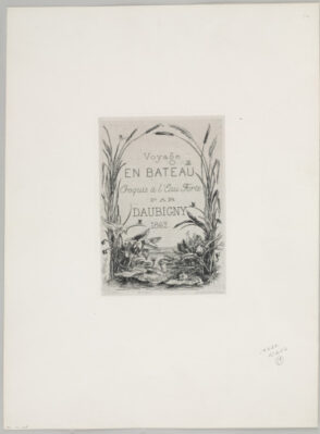 Title plate from the series “Voyage en bateau”