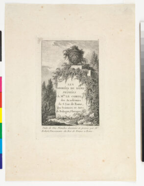 Plate 1 from the series “Les Soirées de Rome”