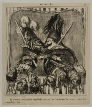 Le nouveau polichinelle napolitain recevant les félicitations du diable, au lieu d’être emporté par lui