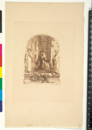 Frontispiece for the book “Alphonse Daudet, La Double conversion, conte en vers (Paris: Poulet-Malassis, 1861)”