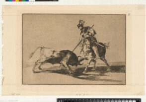 El Cid campeador lanceando otro toro (The Cid Campeador spearing another bull)