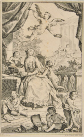 Frontispiece for Fontenelle’s “La Pluralité des Mondes”