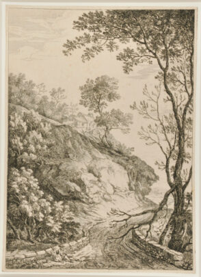Landscape with Couple Sitting by Roadside