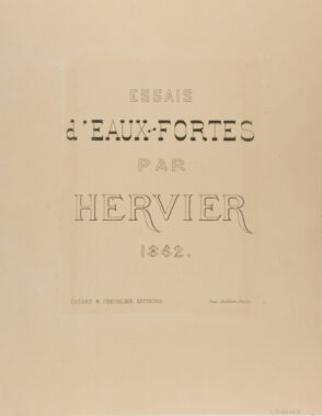 Cover for “Essais d’Eaux-Fortes”