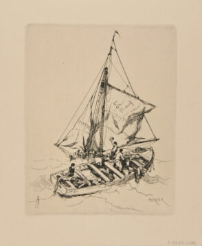 Boat Being Rescued by a Sailboat