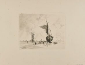 Boats Docked at Low Tide