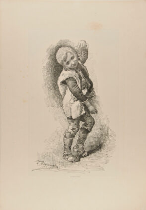 Little Boy with Arms Raised