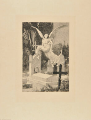 Angel carrying away soul of the dead