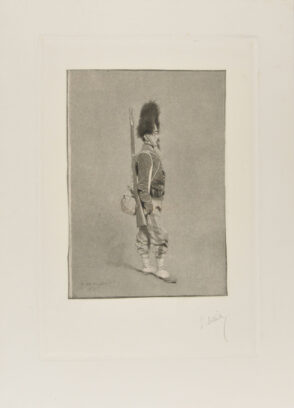 Soldier with a Gun, Viewed from the Side