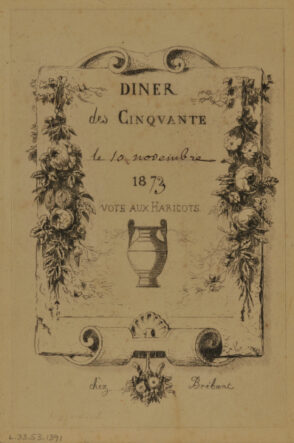 Dîner des Cinquante: le 19 Novembre 1873