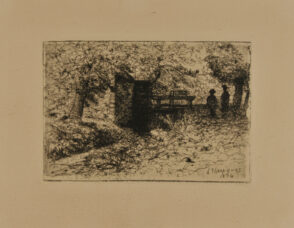 Landscape: Figures Near a Bridge