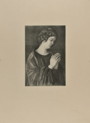 (Saint praying – facing right) St. Catherine [?]