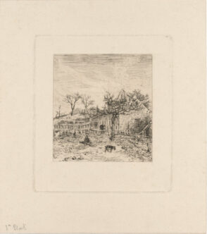 Paysage d’hiver avec maisons