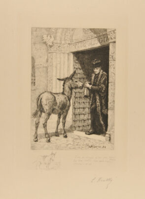 “L’âne un moment se tut, puis sèvére, dressa…”