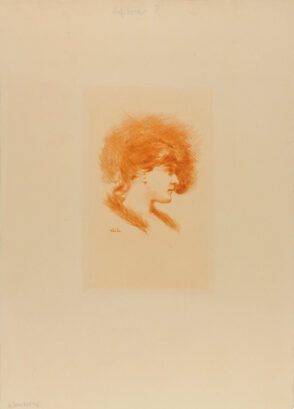 Head of a Woman, seen in profile from the right