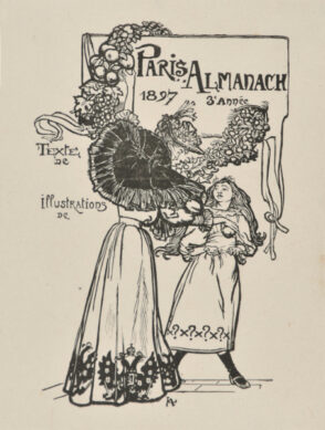Title plate from the book “Charles Morice, Paris-Almanach (Paris: Ed. Sagot, 1897)”