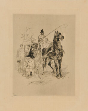 Lady Climbing into a Carriage