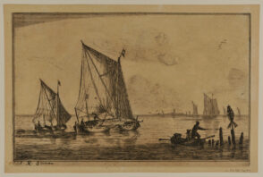 A “Duinopschuit,” a Smaller Sailing Boat, and a Rowing Boat
