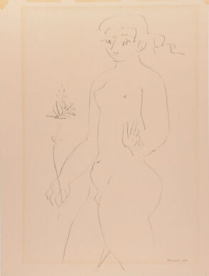 Standing Nude with a Flower
