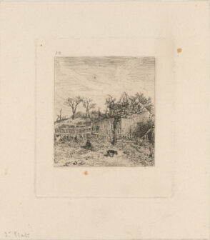 Paysage d’hiver avec maisons