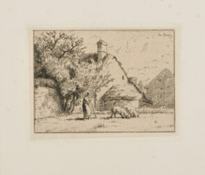 Une Femme gardant des cochons