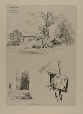 Trees and rocks, doorstep, window