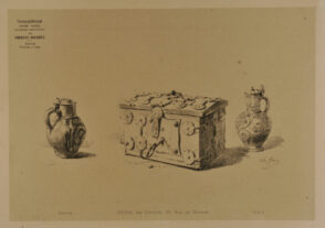 Two jars and a box with a key