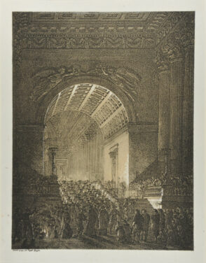 Torchlight Procession in a Hall