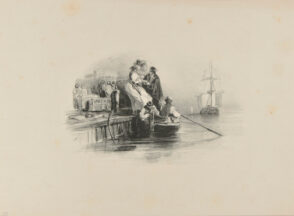 Woman Boarding Rowboat