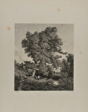 Landscape with Man Fishing under a Tree