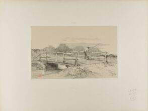 Pêcheur sur un pont