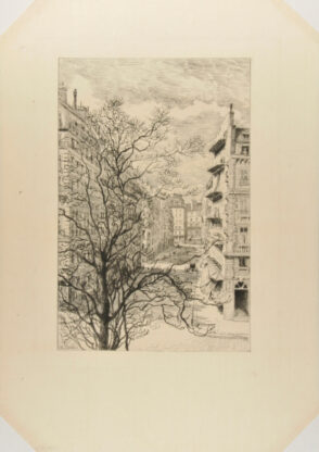 Vue de la Rue de la Banque, prise à la Bourse, Fevrier 1878