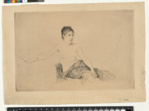 Sketch of a Seated Woman, Partially Nude