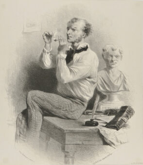 Man Lighting His Pipe