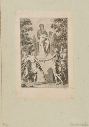 Nymphs Dancing around a Statue of Apollo