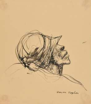 Profile of Woman with Hat