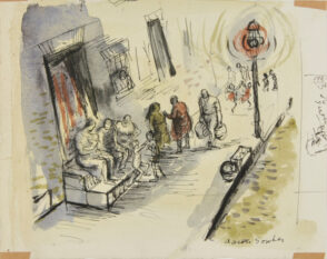 Street Scene (recto); Sketches of Women Working (verso)