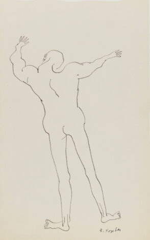 Rear View of Nude Figure