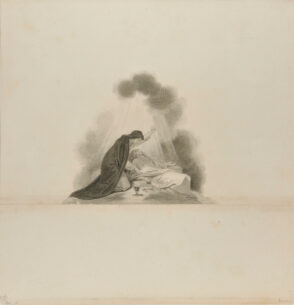 A Nun Kneeling by a Dying Woman