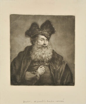 Old Man with Beard, Wearing Cap with Two Points