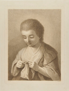 Young Girl Knitting