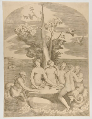 Four Nymphs and Two Seagods